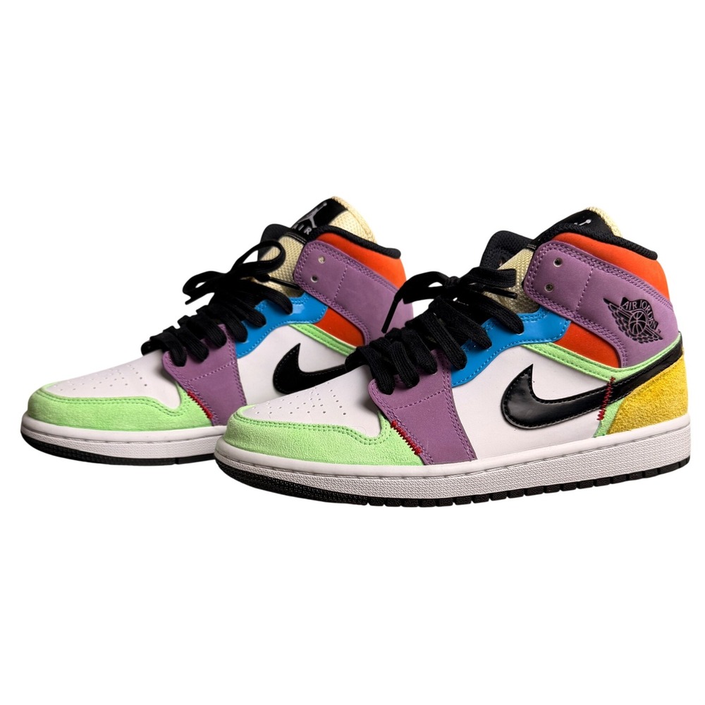 Nike Air Jordan 1 Mid SE Lightbulb Womens Multi Color CW1140-100 Size 9